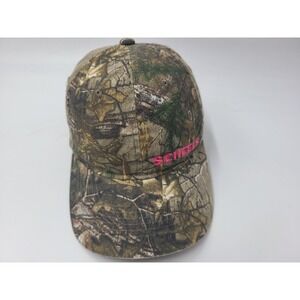 Women Scheels Camo Adjustable Hat Cap Ladies Fit Hunt Fish Outdoors Brown Pink